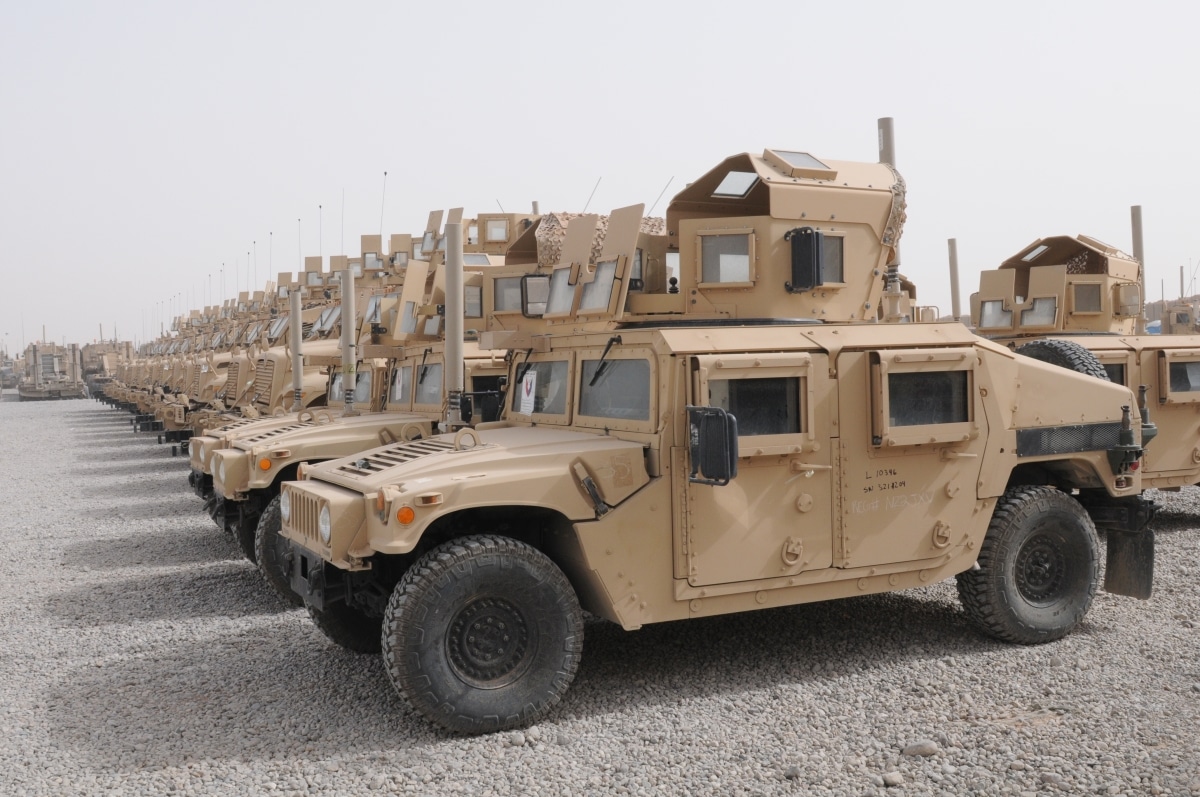 Humvees are still used in Operation New Dawn, but the mine resistant ambush protected vehicle