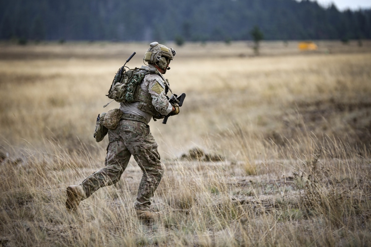 U.S. Army Rangers of the 75th Ranger Regiment conduct field training for a unit TFT (Task Force Training) operation