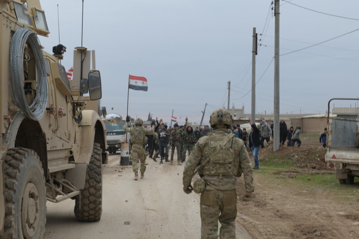 Combined Joint Task Force - Operation Inherent Resolve forces conducting a patrol to protect key terrain and natural resources encountered a hostile pro-Syrian regime militia at a checkpoint near Qamishli, Syria