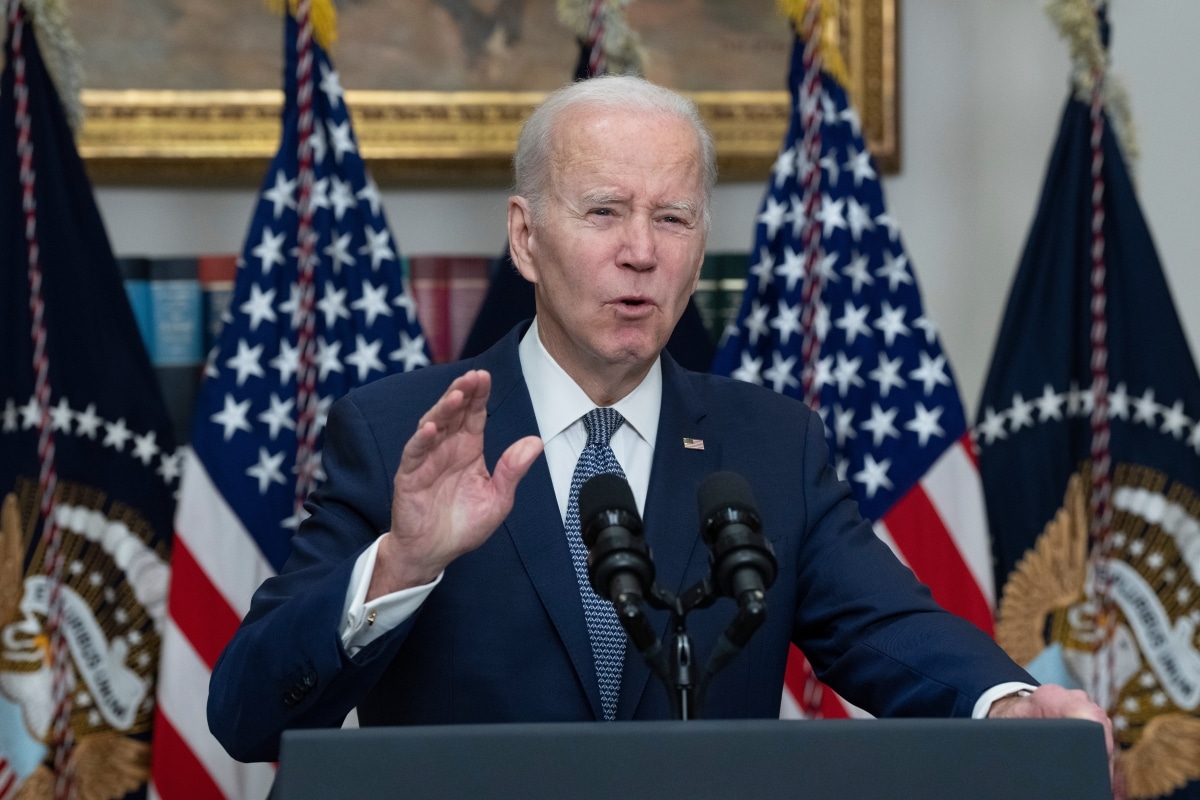 Washington, DC US - Mar 13, 2023: US President Joe Biden speaks on the US banking system