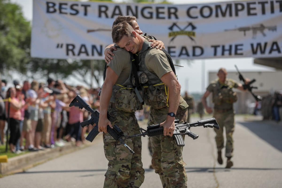 U.S. Army 1st. Lt. Vince Paikowski and 1st Lt. Alastair Keys, assigned to the 75th Ranger Regiment