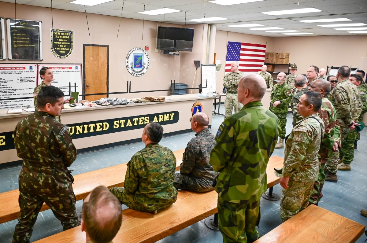 Foreign military attachés from across the globe toured Fort Jackson’s 120th Adjutant General Battalion