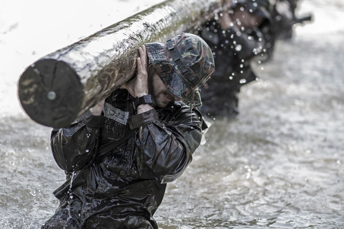 Hungary, Orfu - May 02, 2018: Elite Challenge is a program designed both for civilians and professionals who wish to try out what it feels like to get through Special Forces