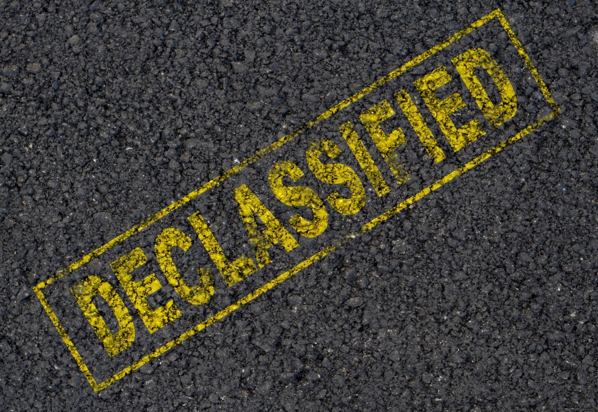 Declassified sign background
