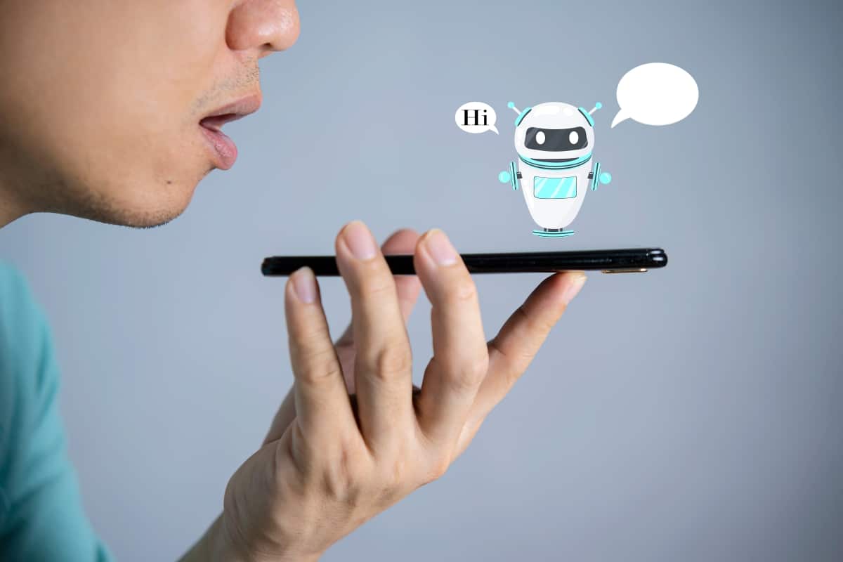 Digital chatbot, robot application, conversation assistant, AI Artificial Intelligence concept