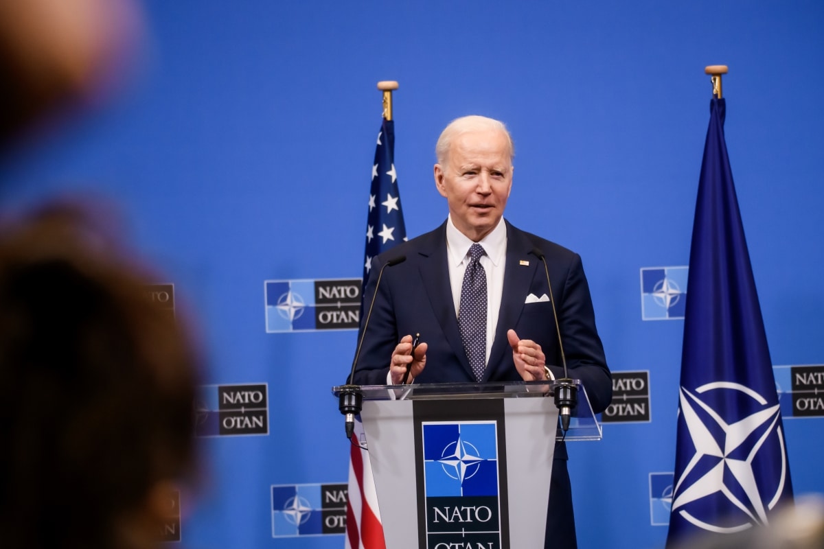 BRUSSELS, BELGIUM. 24th March 2022. Joe Biden, President of USA, during press conference