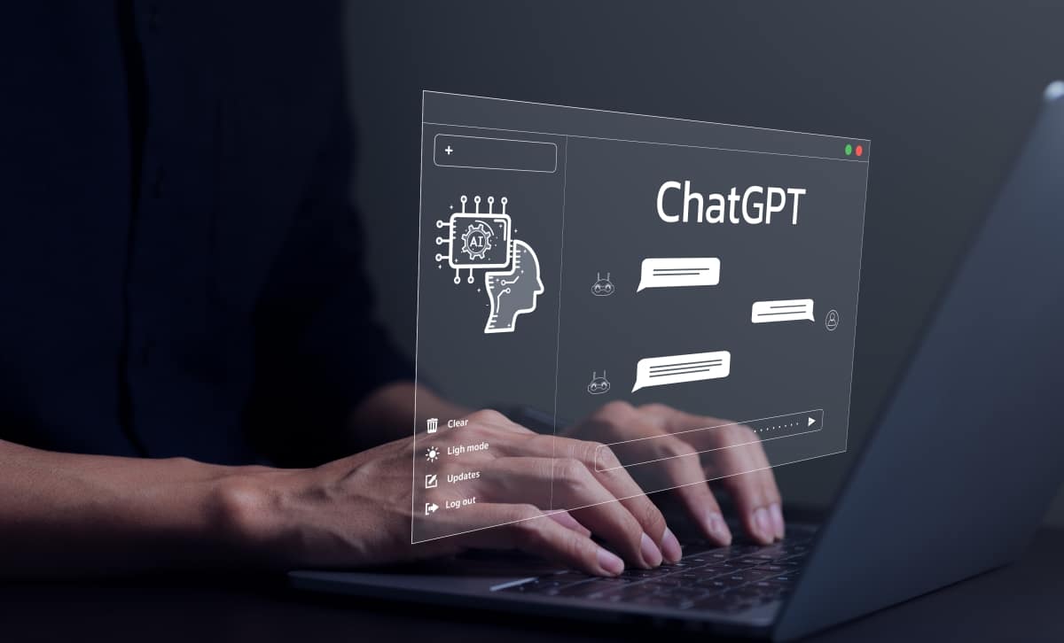 ChatGPT Chat with AI or Artificial Intelligence technology.