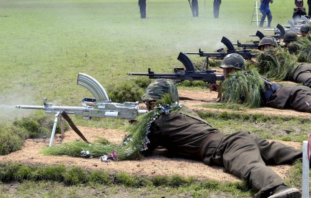 The North Korean People’s Army Type 88 rifle is similar to the Soviet-era AK-74 with one key difference: unusual helical magazines that carry up to five times as many rounds as conventional 30-round magazines.