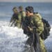 West Coast based Naval Special Warfare assets participate in an ocean to beach training evolution.
