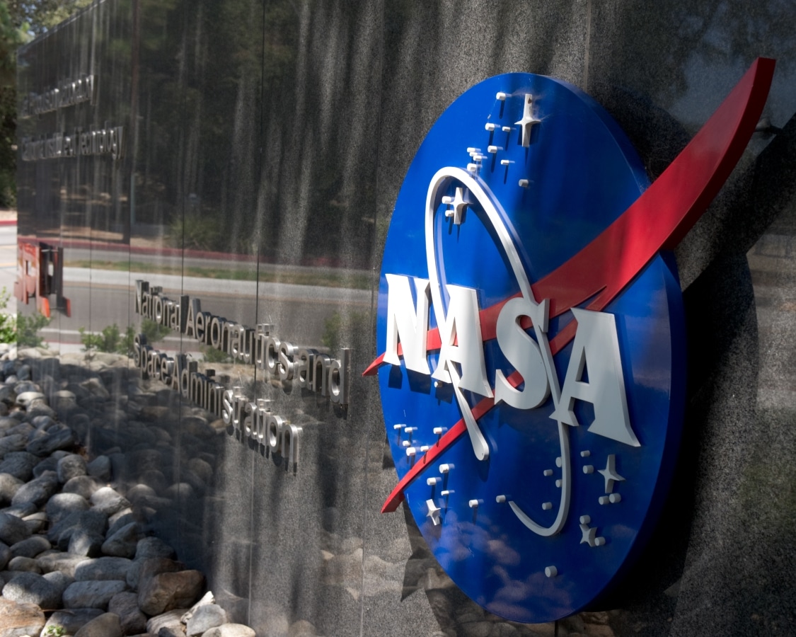 LA CANADA, CA - AUGUST 13: The entrance to NASA's Jet Propulsion Laboratory in La Canada, CA on August 13, 2012. NASA recently landed the Mars Science Laboratory on the surface of Mars.