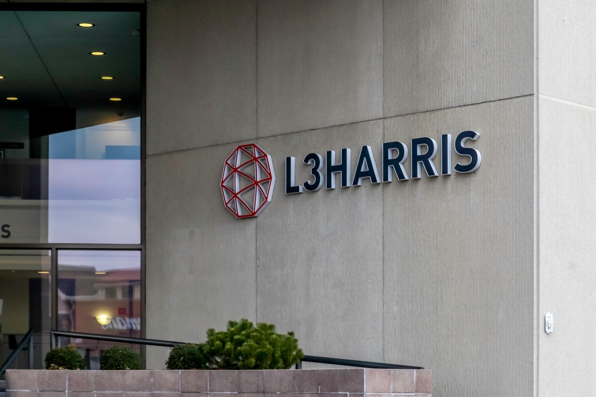 Rochester, New York, USA - March 3, 2020: L3Harris sign at the entrance of its office building in Rochester, New York, USA. L3Harris Technologies (L3Harris) is an American technology company.