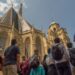 Vienna, Austria - May 23, 2017: Tourists looking at St. Stephen's Cathedral in Vienna