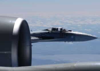 A U.S. RC-135U flying in international airspace over the Baltic Sea was intercepted by a Russian SU-27 Flanker June 19, 2017. Due to the high rate of closure speed and poor control of the aircraft during the intercept