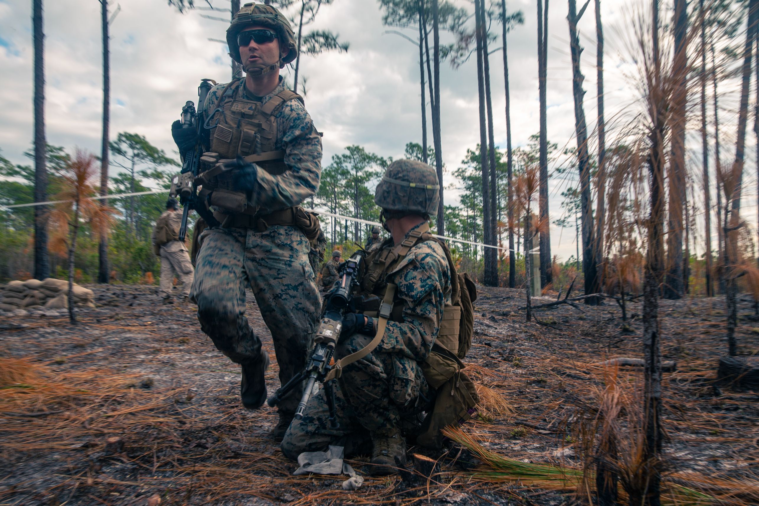 U.S. Marines with India Company, 3rd Battalion, 6th Marine Regiment, 2d Marine Division, participate in live-fire assaults on range Golf-36 (G-36), Camp Lejeune