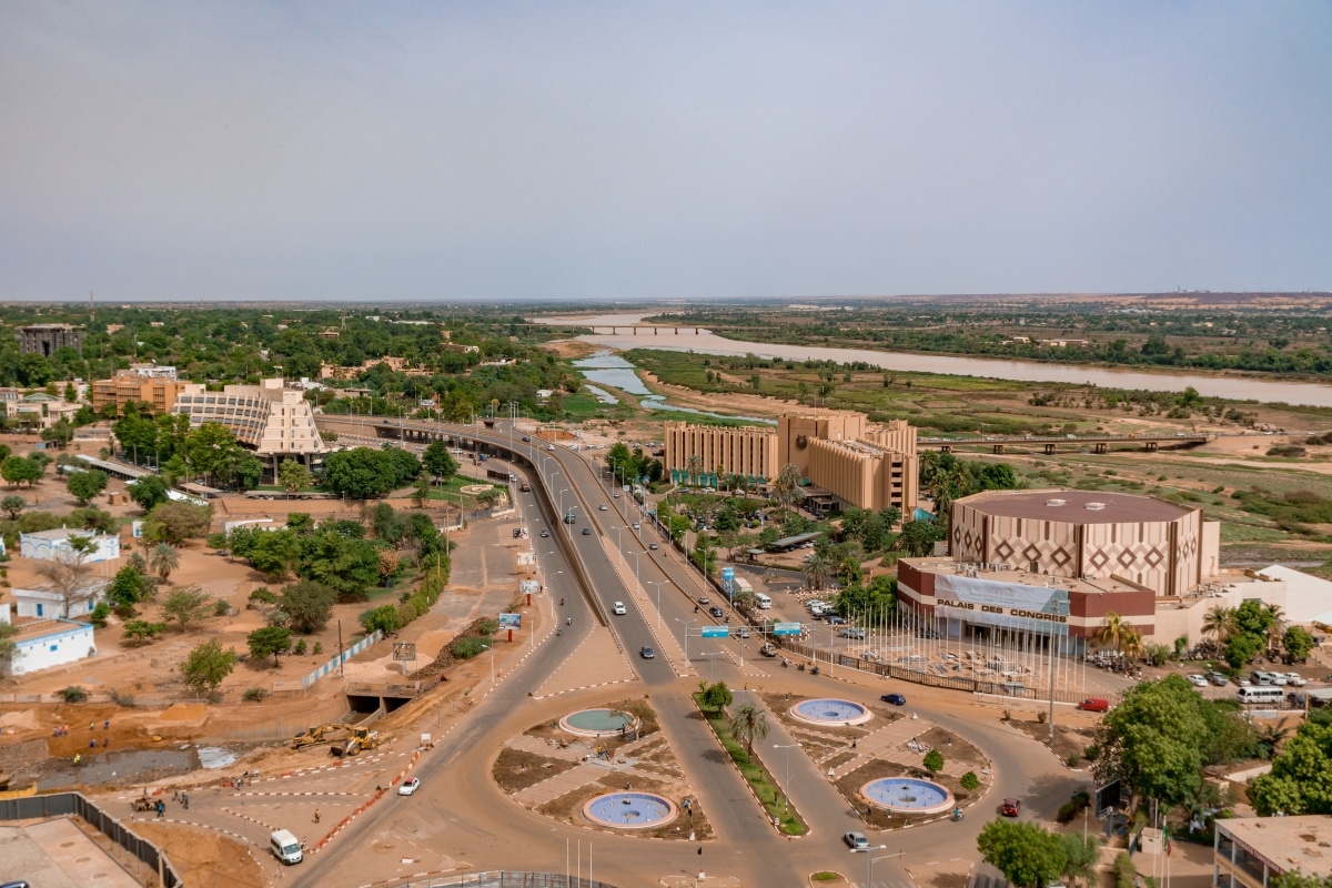 panaromic view of Niamey city which is capitol city of Niger in Niamey in Africa 25 june 2019