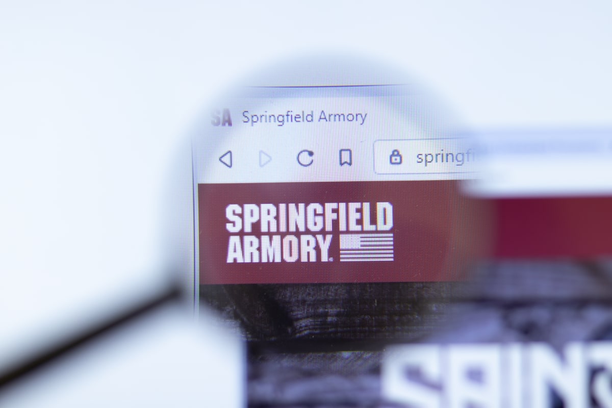 Moscow, Russia - 1 June 2020: Springfield Armory website with logo , Illustrative Editorial.