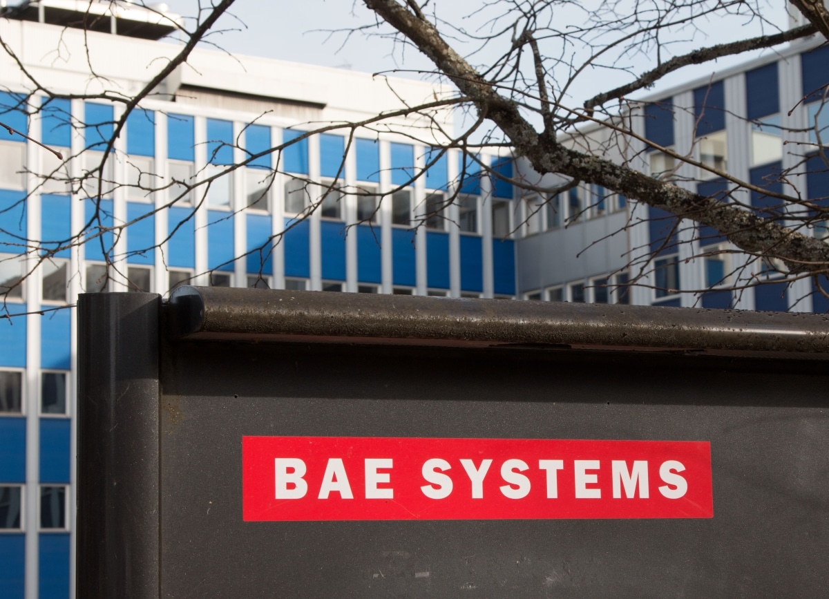 KARLSKOGA, SWEDEN- 8 APRIL 2015: BAE Systems, Karlskoga. BAE Systems plc is a British multinational defence, security, and aerospace company. Photo Jeppe Gustafsson