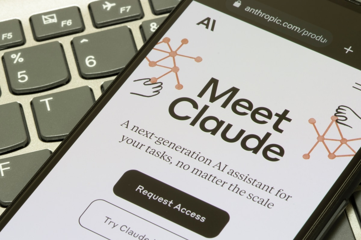 Portland, OR, USA - May 7, 2023: Webpage of Claude, a ChatGPT-like AI assistant developed by Anthropic, the AI startup co-founded by former employees of OpenAI, is seen on its corporate website.