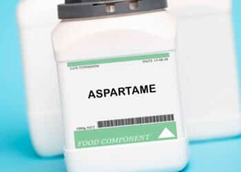 Aspartame is a low-calorie artificial sweetener that is approximately 200 times sweeter than sugar. It is commonly used in diet soft drinks,