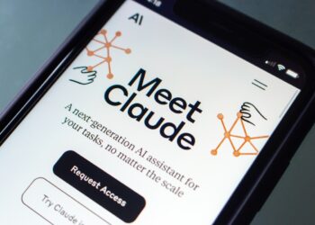 Vancouver, CANADA - May 21 2023 : Website of Claude seen in an iPhone screen. Claude AI is a ChatGPT like next-gen AI chatbot assistant produced by AI-driven startup Anthropic.