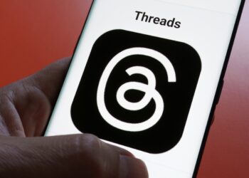 Threads app logo seen on screen. The new application by Meta Platforms is Twitter competitor. Stafford, United Kingdom, July 4, 2023