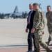 Secretary of the Air Force Frank Kendall arrives at Davis-Monthan Air Force Base, Ariz., April 19, 2023. During his visit, Kendall observed base operations and met with Desert Lightning Team members. (U.S. Air Force photo by Staff Sgt. Kristine Legate)