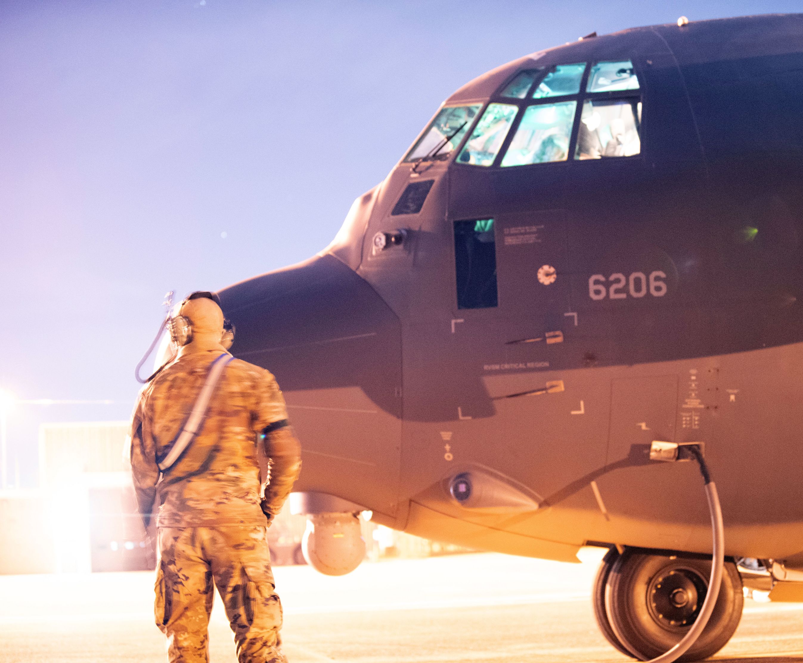 An MC-130J Commando II arrives at the 193rd Special Operations Wing Feb. 2, 2023 at Middletown, Pennsylvania. The aircraft is the first to arrive to the 193rd SOW, marking a symbolic beginning to its new primary mission as the first, and currently only Air National Guard unit to operate the Commando II. (U.S. Air National Guard photo by Master Sgt. Alexander Farver)