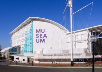 Sydney, NSW, Australia - January 04, 2019: The Australian National Maritime Museum, great attractions of visitors. The museum is a federally-operated maritime museum located in Darling Harbour.