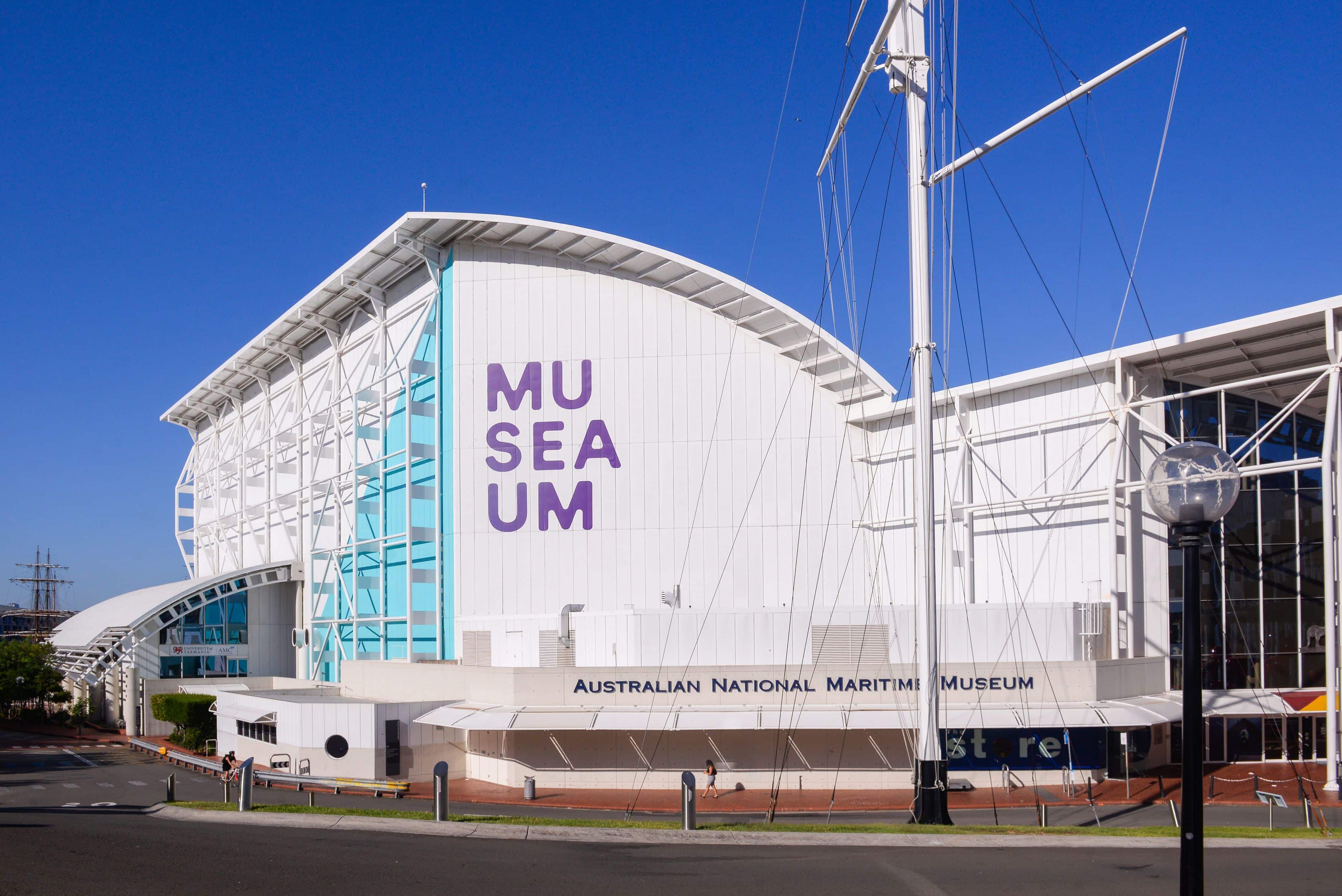 Sydney, NSW, Australia - January 04, 2019: The Australian National Maritime Museum, great attractions of visitors. The museum is a federally-operated maritime museum located in Darling Harbour.