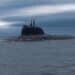 nuclear powered submarine in the bay