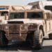 Abu Dhabi, UAE - Feb.23. 2011: AM General HMMWV(High Mobility Multipurpose Wheeled Vehicle) in IDEX 2011 Military exibition
