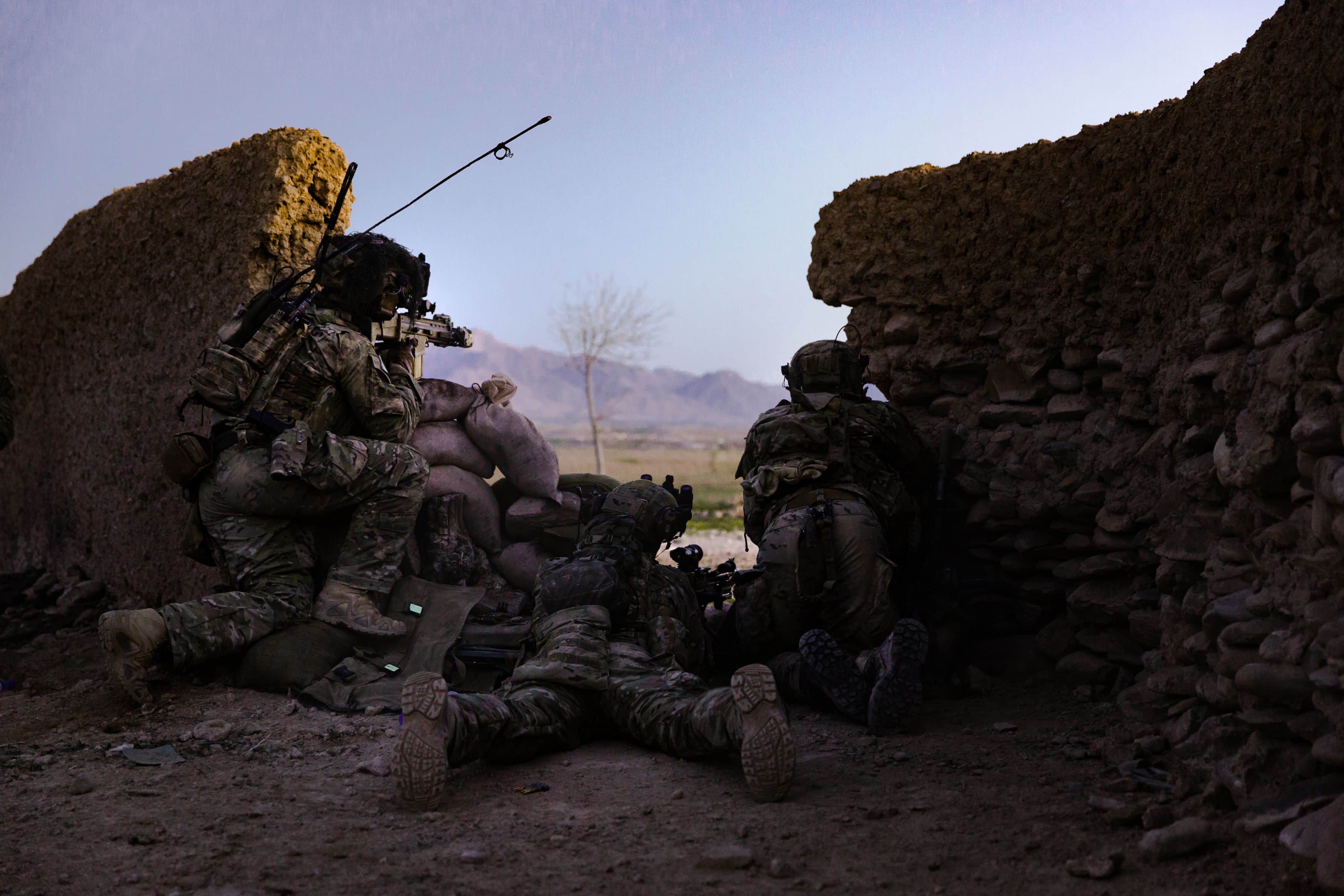 U.S. special operations forces members conduct combat operations in support of Operation Resolute Support (RS) in Southwest Afghanistan, March 2019. RS is a Nato-led mission to train, advise, and assist the Afghan National Defense and Security Forces and institutions. (U.S. Army photo by Spc. Jonathan Bryson)