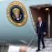 U.S. President Joe Biden exits Air Force One while visiting Joint Base Elmendorf-Richardson, Alaska, to commemorate the 22nd anniversary of the terrorist attacks of 9/11, Sept. 11, 2023. Biden highlighted continued commitment to defense of the nation and support to allies as an on-going tribute to the lives lost that day. (U.S. Air Force photo by Alejandro Peña)