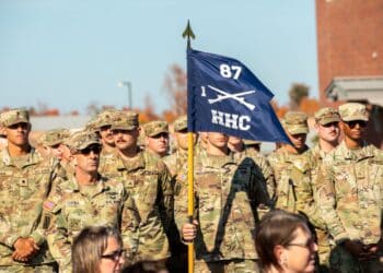 After 30 years since black hawk down, the 10th Mountain Division, 1st Brigade Combat Team, 1-87 Infantry Battalion honors veterans for their heroics during the Battle of Mogadishu by presenting them with their combat action badges on the 1-87 Infantry Battalion area of operation. On October 3, 1993, 3rd platoon, Charlie Company, 1-87 Infantry was dispatched as a quick reaction force to secure a crash site in the city of Somalia that resulted in a daylight raid conducted by the Ranger Task Force in an attempt to seize a Somalian Warlord.