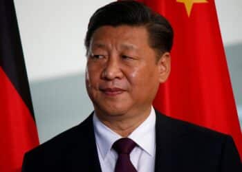 JULY 5, 2017 - BERLIN: Chinese President Xi Jinping at a press conference after a meeting with the German Chancellor in the Chanclery in Berlin.