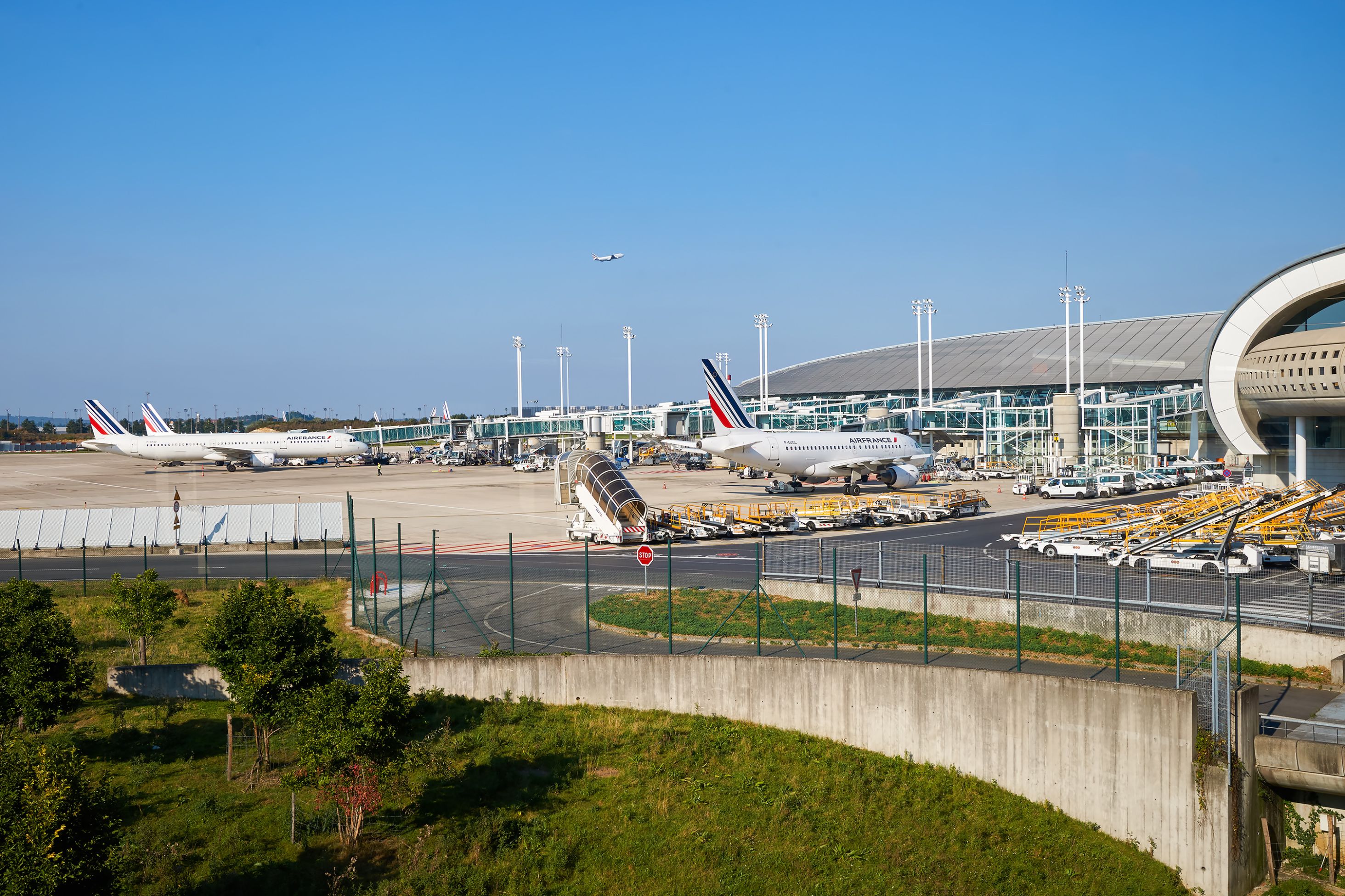 PARIS - SEPTEMBER 10, 2014: view of Charles de Gaulle Airport. Paris Charles de Gaulle Airport, also known as Roissy Airport, is one of the world's principal aviation centres.
