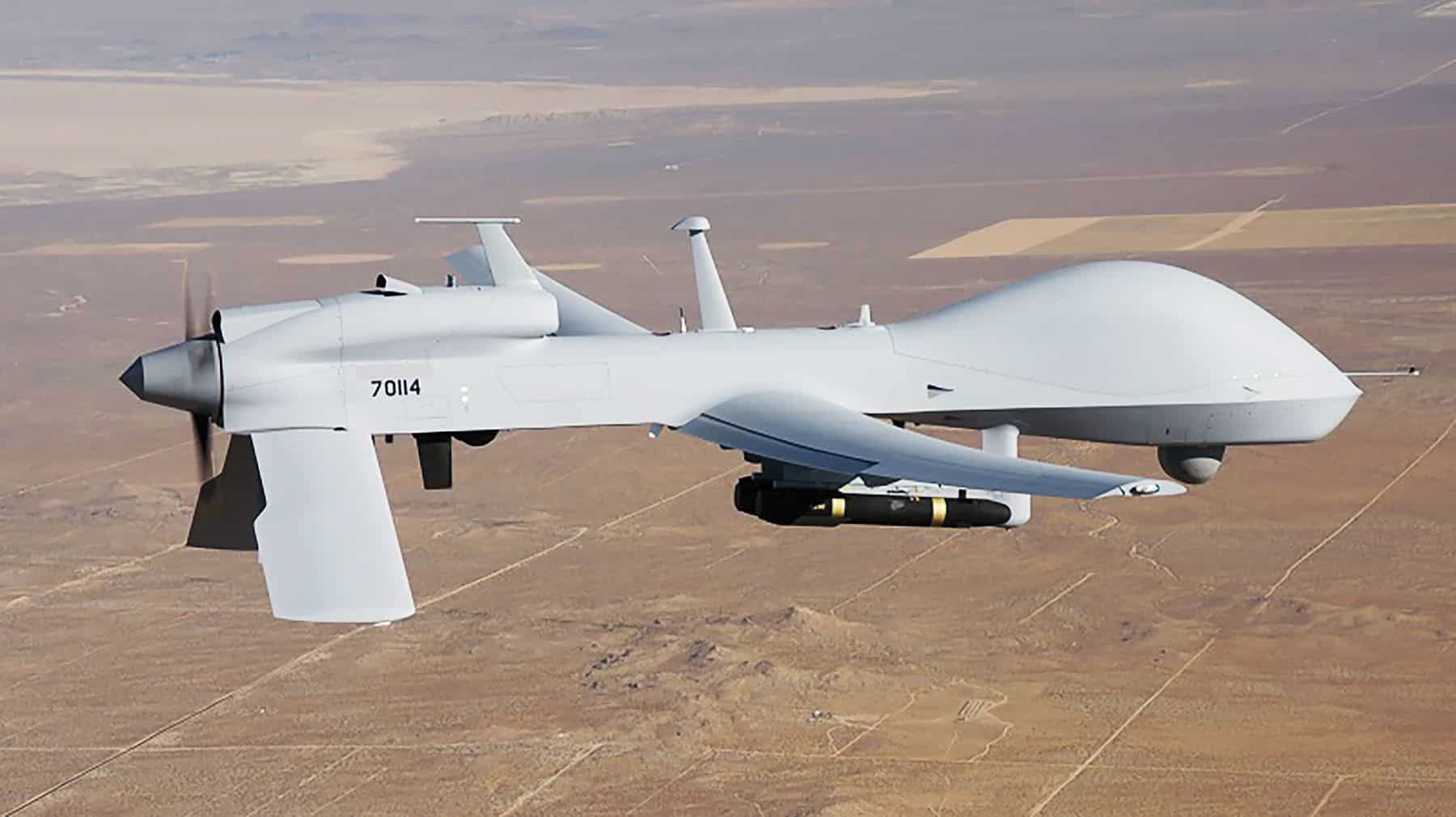 Current large UAS platforms like this Gray Eagle provide important capabilities but need a runway to take off. These systems also have lower airspeeds and depend on data links and GPS signals. Future systems will need to be more independent to operate in a complex battlespace. (Image courtesy of AMRDEC)