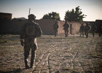 U.S. special operations service members conduct combat operations in support of Operation Resolute Support in Southeast Afghanistan, May 2019. RS is a NATO-led mission to train, advise, and assist the Afghan National Defense and Security Forces and institutions. (U.S. Army photo by Sgt. Jaerett Engeseth)
