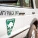 Kruger National Park, South Africa - 07 23 2016 - White SUV of the Anti Poach Unit, Association against poaching in Africa