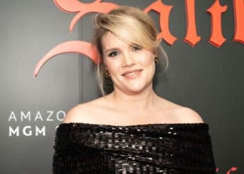 Emerald Fennell wearing dress by Valentino attends Saltburn by Amazon Studios special screening in Metrograph in New York on November 9, 2023