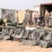 Duffel bags and assault packs are stacked in a pile as soldiers from Alpha Company, 3rd Brigade Special Troops Battalion, 1st Cavalry Division from Fort Hood, Texas, load equipment into a cargo container on Contingency Operating Base Adder, Oct. 28.