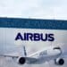 ILLESCAS, SPAIN - FEBRUARY 16, 2019: Airbus logo on Airbus building. Airbus is a European aerospace corporation