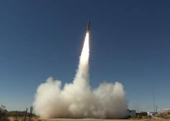 A Sabre short-range ballistic missile launches in June 2017 at White Sands Missile Range, New Mexico, for a test of the Patriot Advanced Capability-3 (PAC-3) Missile Segment Enhancement, an advanced missile defense system. Hypersonic missiles might be able to penetrate PAC-3 and similar systems. (U.S. Army photo by U.S. Army Space and Missile Defense Command/Army Forces Strategic Command)