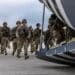 U.S Army Soldiers from the 173rd Airborne Brigade walk through securing an airfield as they conduct squad drills at Aviano Air Base, Italy, March 7, 2023. Squad drills are good practice to prepare for the no-notice rapid deployment capabilities of U.S. Africa Command’s North and West Africa Response Force, which is made up of elements of the 173rd Airborne Brigade and U.S. Army Southern European Task Force, Africa (SETAF-AF), from Vicenza, Italy. (U.S. Army photo by Sgt. Matthew Prewitt)