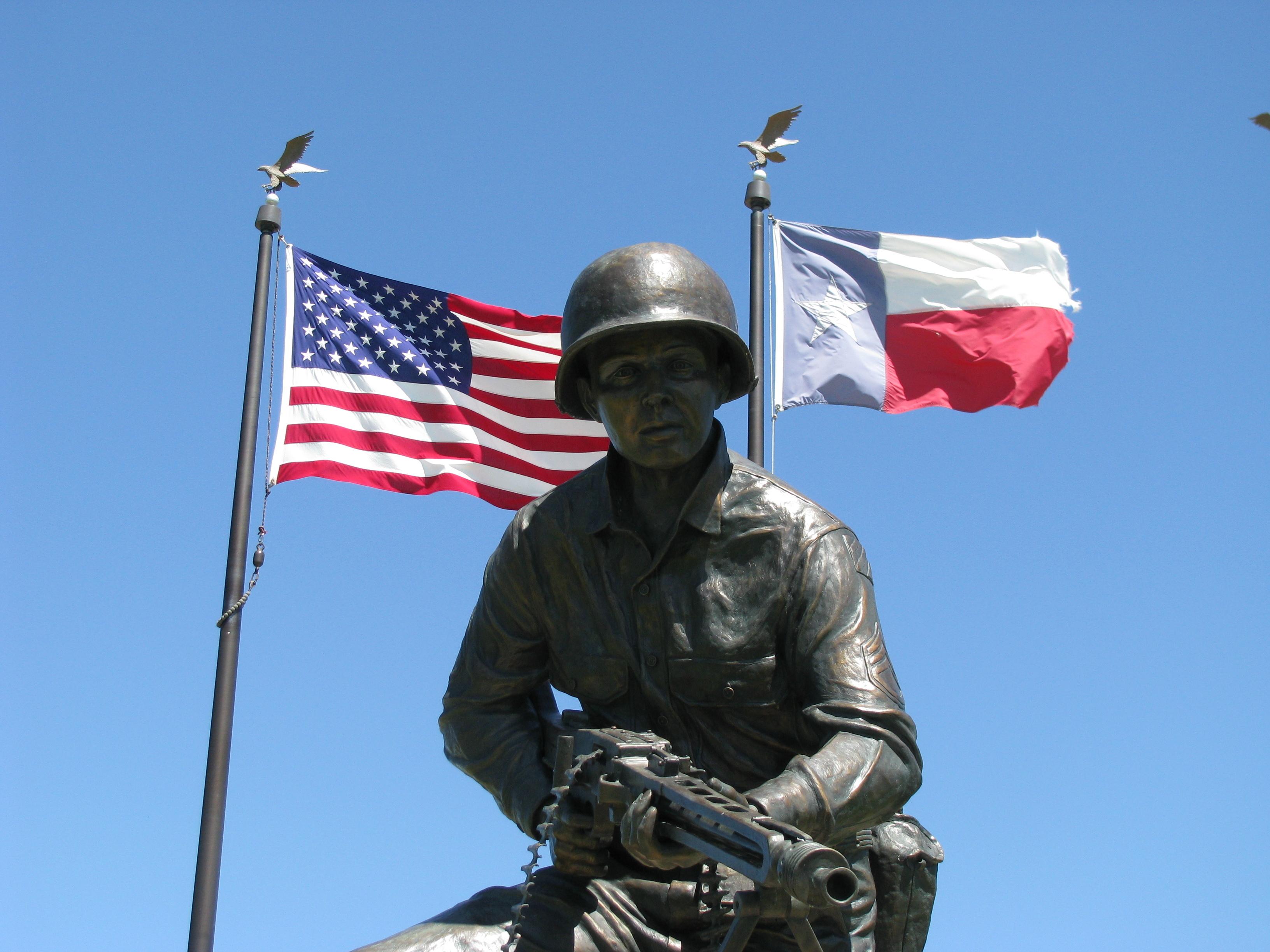 Statue of Audie Leon Murphy - America most decorated veteran