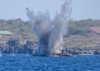 US AC-130J Ghostrider Engages Simulated Chinese Fishing Boat in Joint Military Exercise