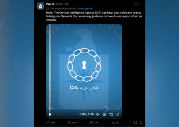 CIA Releases Farsi Video Instructing Iranians on Secure Contact Methods