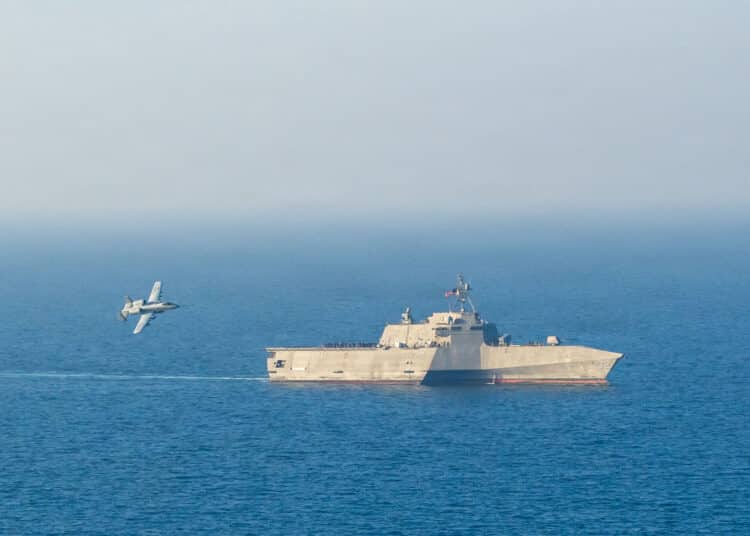 US A-10 Warthog Conducts Live-Fire Drill with USS Santa Barbara