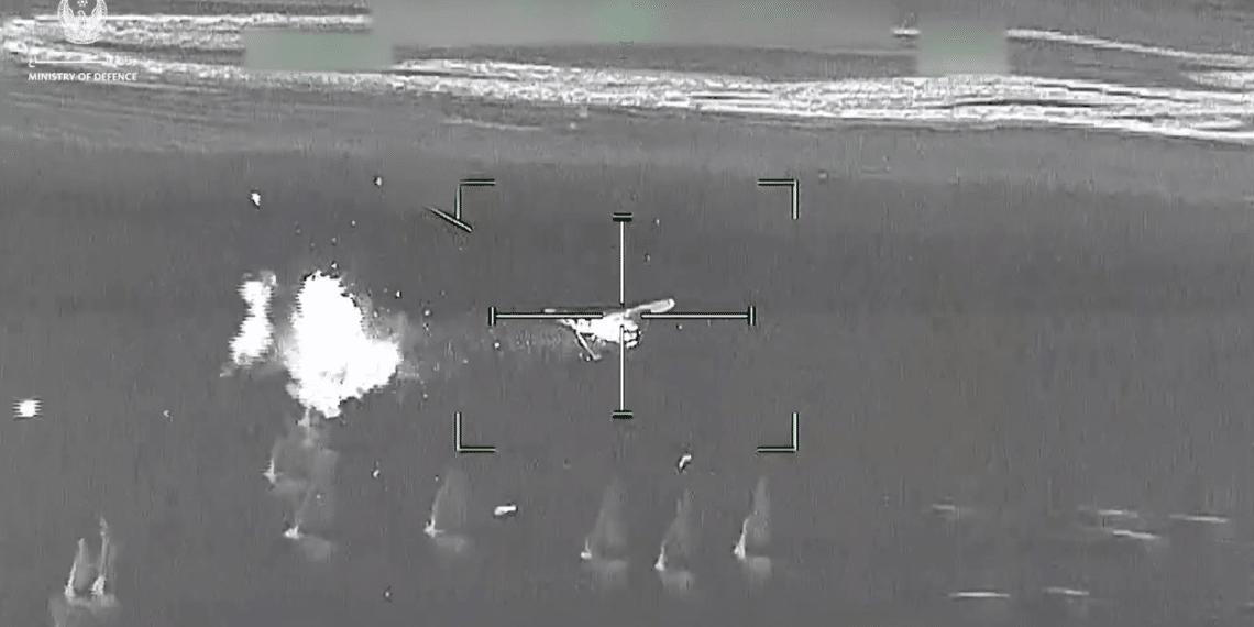 UAE Apaches Use Chain Guns to Down Iranian Drones in First Combat Footage From Gulf Air Defense
