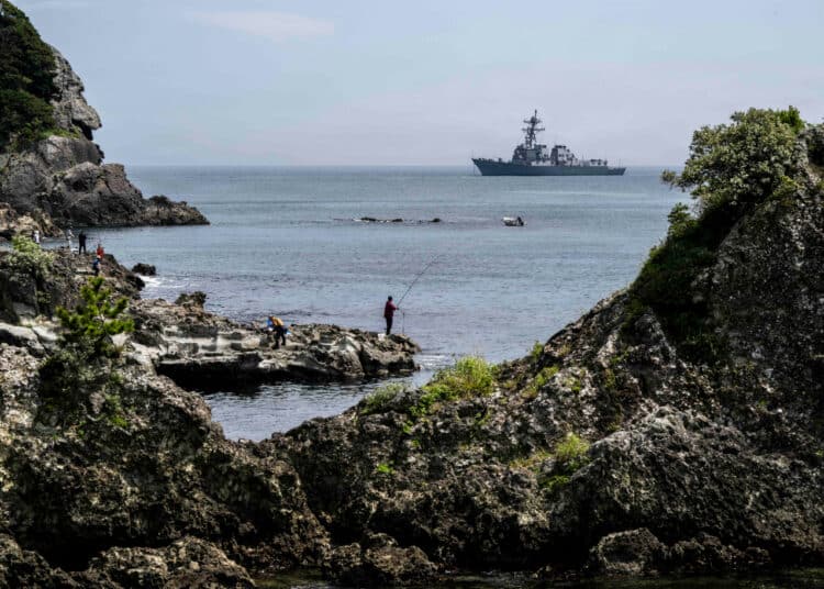 Satellite Images Show China’s Full-Scale Mock U.S. Destroyer for Missile Tests